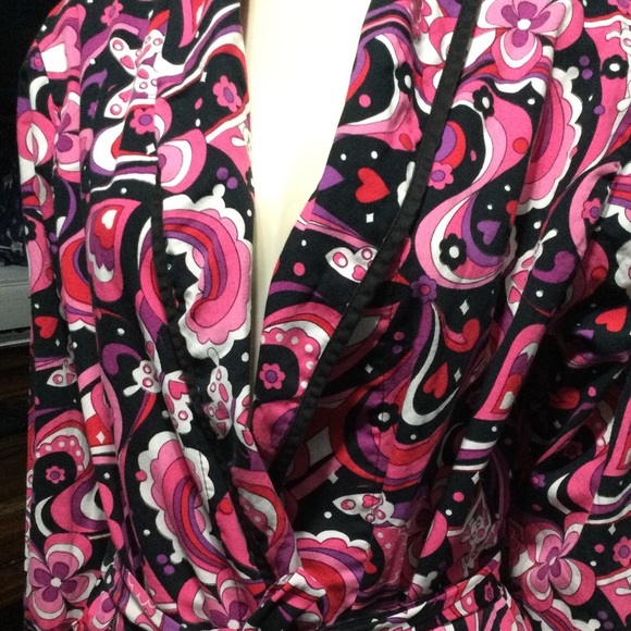 ALEXANDER DEL ROSSA PALM COAST, FLORIDA VTG. 70’s PRINT COTTON ROBE/WRAP - Picture 3 of 6